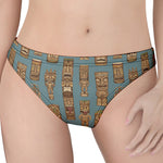 Tiki Totem Pattern Print Women's Thong