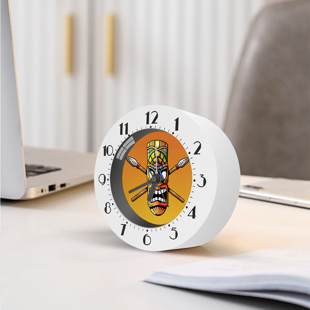 Tiki Totem Print Alarm Clock