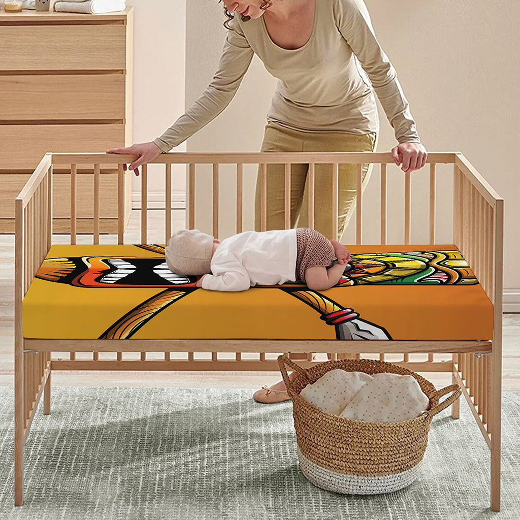 Tiki Totem Print Baby Crib Sheet