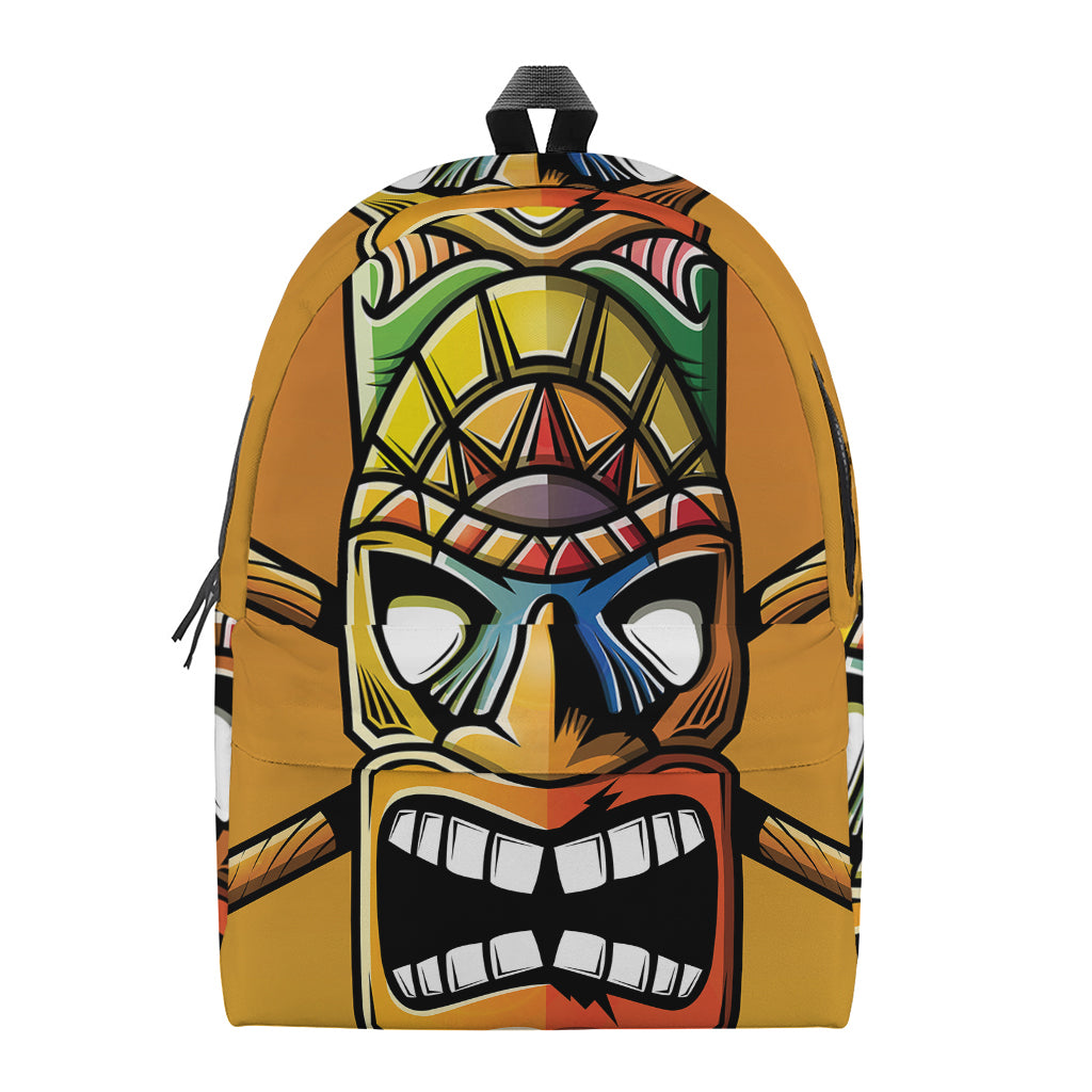 Tiki Totem Print Backpack