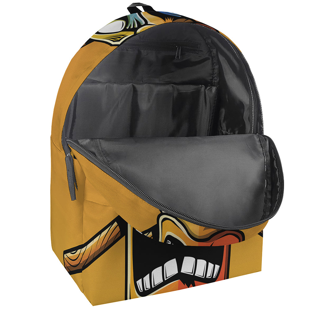 Tiki Totem Print Backpack