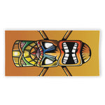 Tiki Totem Print Beach Towel