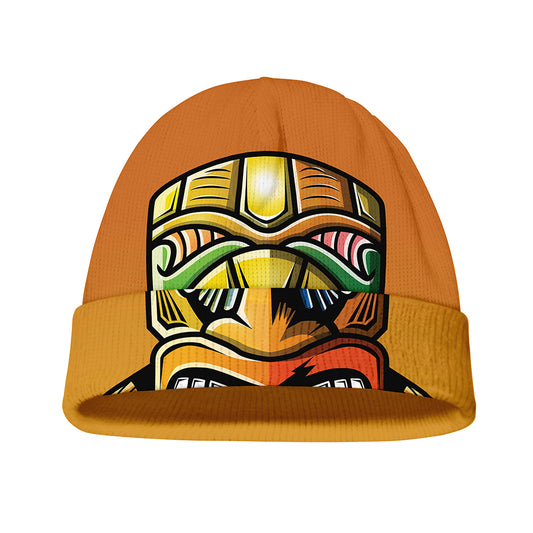 Tiki Totem Print Beanie
