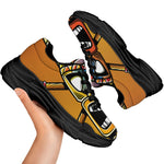 Tiki Totem Print Black Chunky Shoes