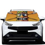 Tiki Totem Print Car Windshield Snow Cover