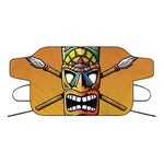 Tiki Totem Print Car Windshield Snow Cover