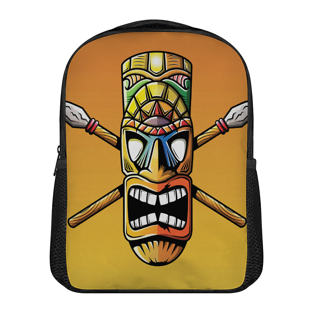 Tiki Totem Print Casual Backpack