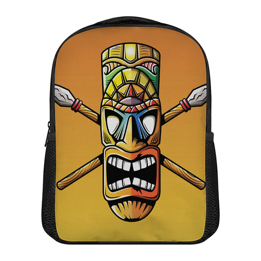 Tiki Totem Print Casual Backpack