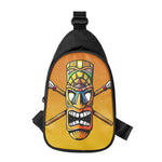 Tiki Totem Print Chest Bag
