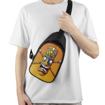 Tiki Totem Print Chest Bag