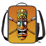 Tiki Totem Print Crossbody Lunch Bag