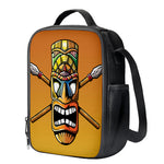 Tiki Totem Print Crossbody Lunch Bag