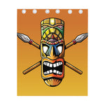 Tiki Totem Print Curtain