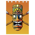 Tiki Totem Print Curtain