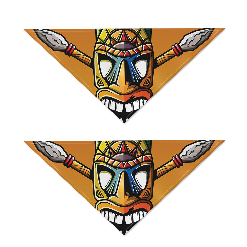 Tiki Totem Print Dog Bandana