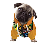 Tiki Totem Print Dog Zip Up Hoodie