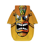 Tiki Totem Print Dog Zip Up Hoodie