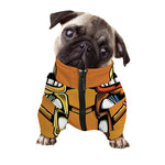 Tiki Totem Print Dog Zip Up Jacket