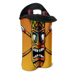 Tiki Totem Print Double Neoprene Wine Tote