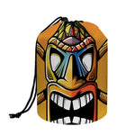 Tiki Totem Print Drawstring Makeup Bag