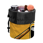 Tiki Totem Print Drawstring Makeup Bag