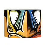 Tiki Totem Print Drum Lamp Shade