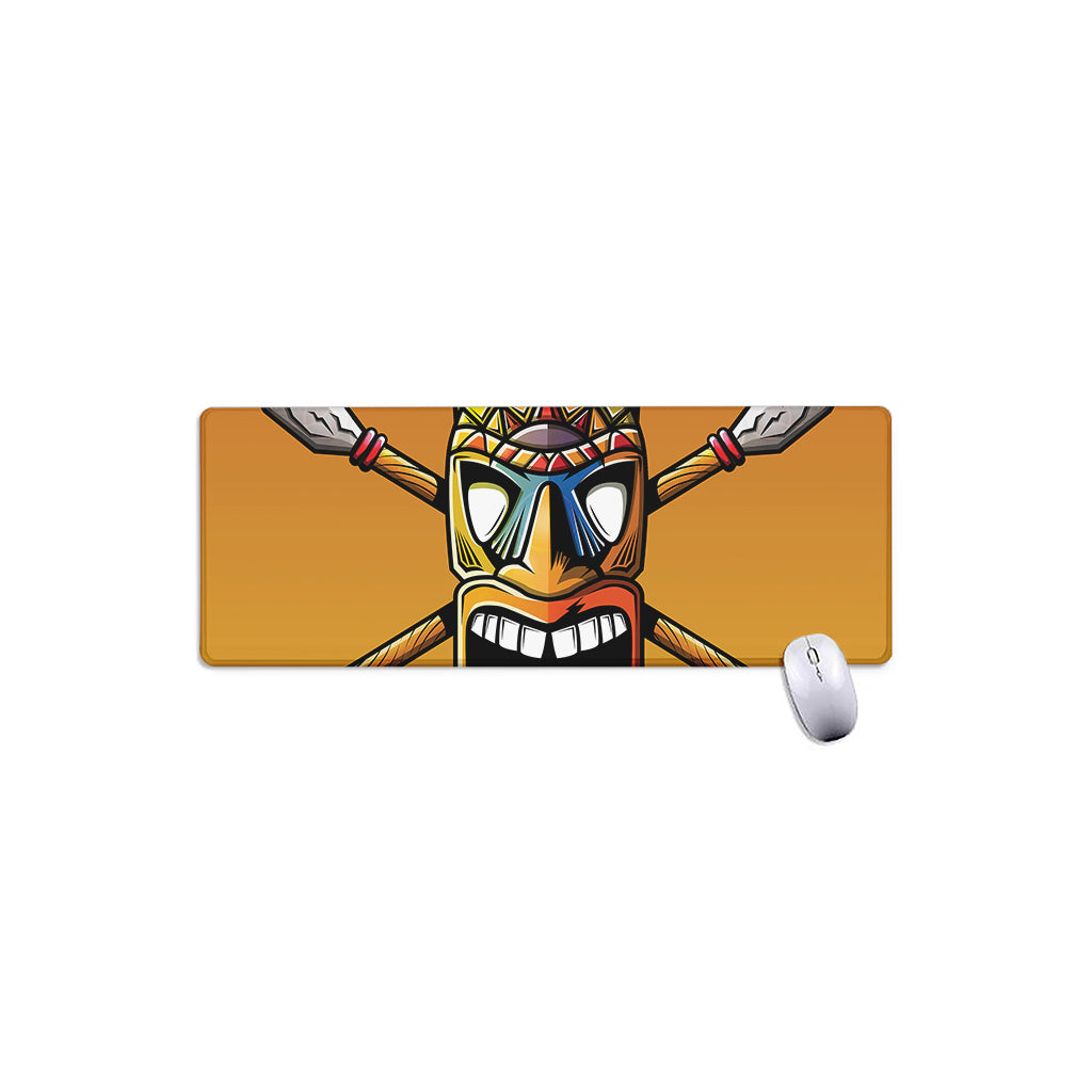Tiki Totem Print Extended Mouse Pad