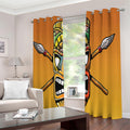 Tiki Totem Print Extra Wide Grommet Curtains