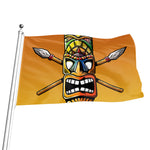 Tiki Totem Print Flag