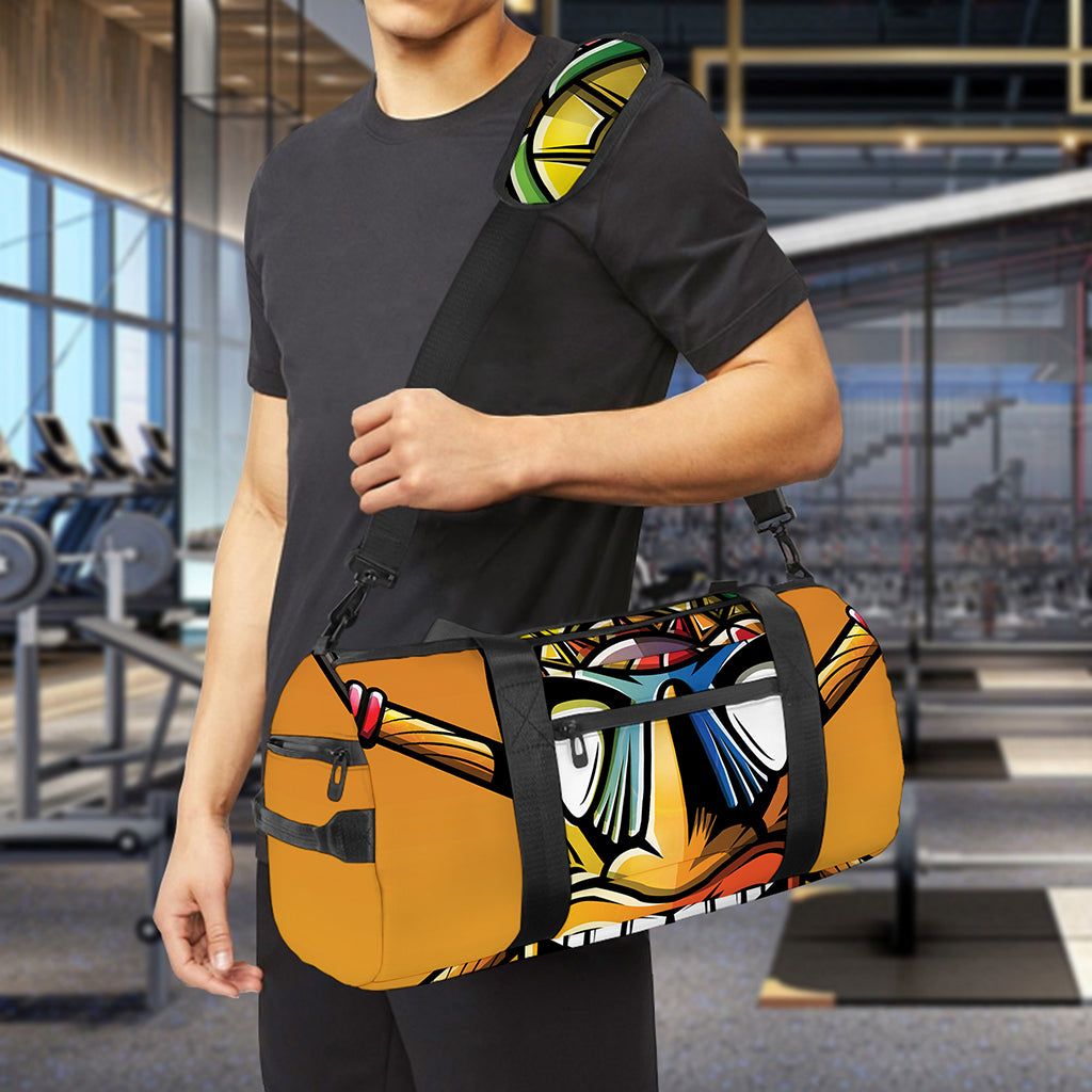 Tiki Totem Print Gym Bag