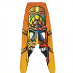 Tiki Totem Print Hammer Pants
