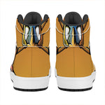 Tiki Totem Print High Top Leather Sneakers