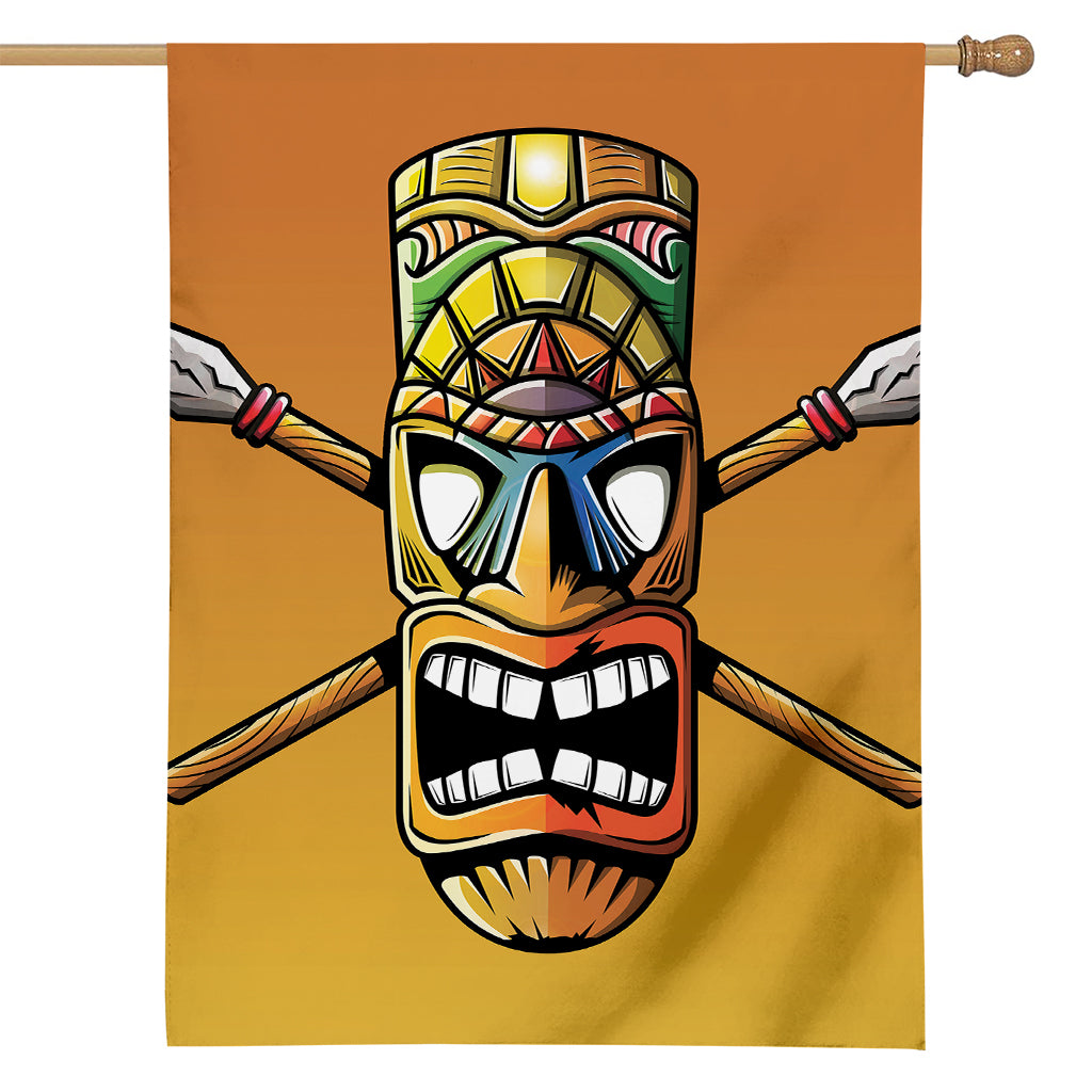Tiki Totem Print House Flag