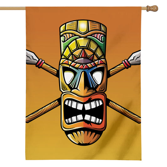 Tiki Totem Print House Flag
