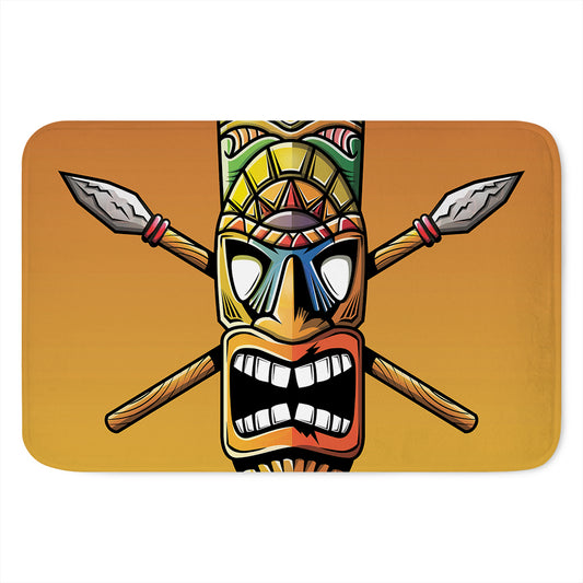 Tiki Totem Print Indoor Door Mat