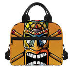 Tiki Totem Print Insulated Lunch Bag