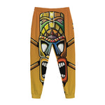 Tiki Totem Print Jogger Pants