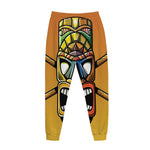 Tiki Totem Print Jogger Pants