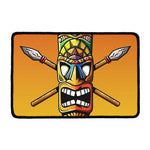 Tiki Totem Print Kitchen Mat
