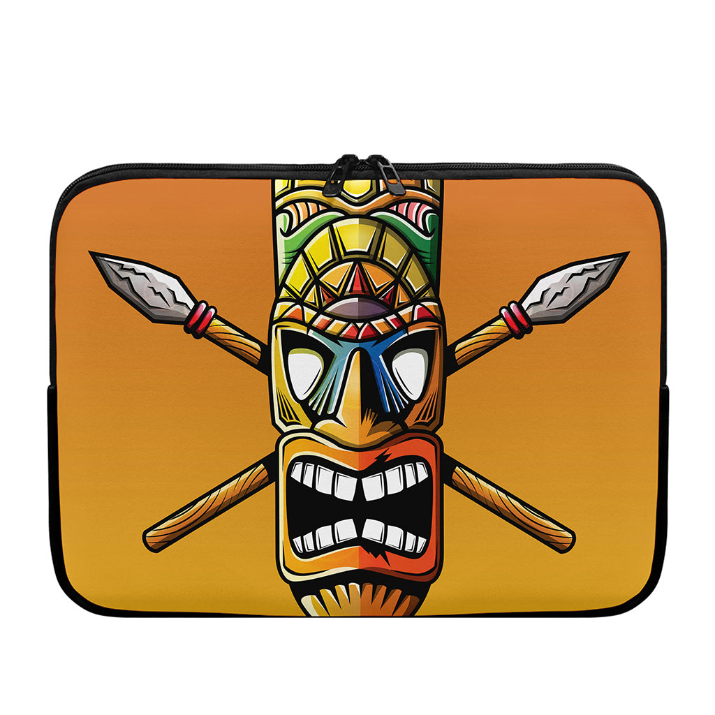 Tiki Totem Print Laptop Sleeve