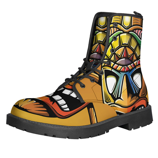 Tiki Totem Print Backpack