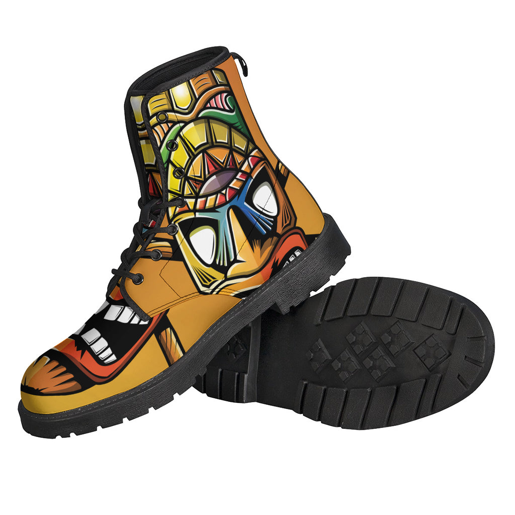 Tiki Totem Print Backpack