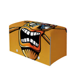 Tiki Totem Print Leather Tissue Box Cover