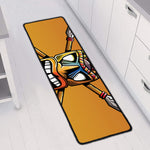 Tiki Totem Print Long Kitchen Mat