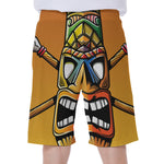 Tiki Totem Print Men's Beach Shorts