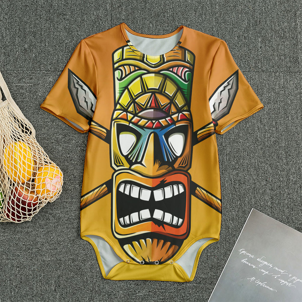 Tiki Totem Print Men's Bodysuit