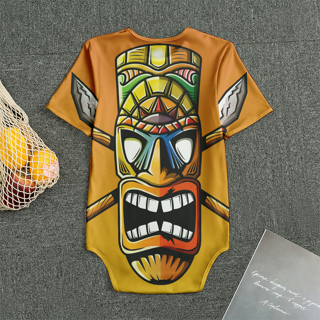 Tiki Totem Print Men's Bodysuit