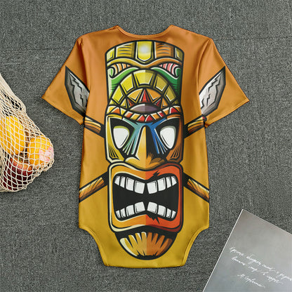 Tiki Totem Print Men's Bodysuit