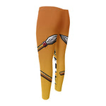 Tiki Totem Print Men's Compression Pants