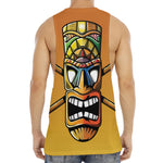 Tiki Totem Print Men's Muscle Tank Top